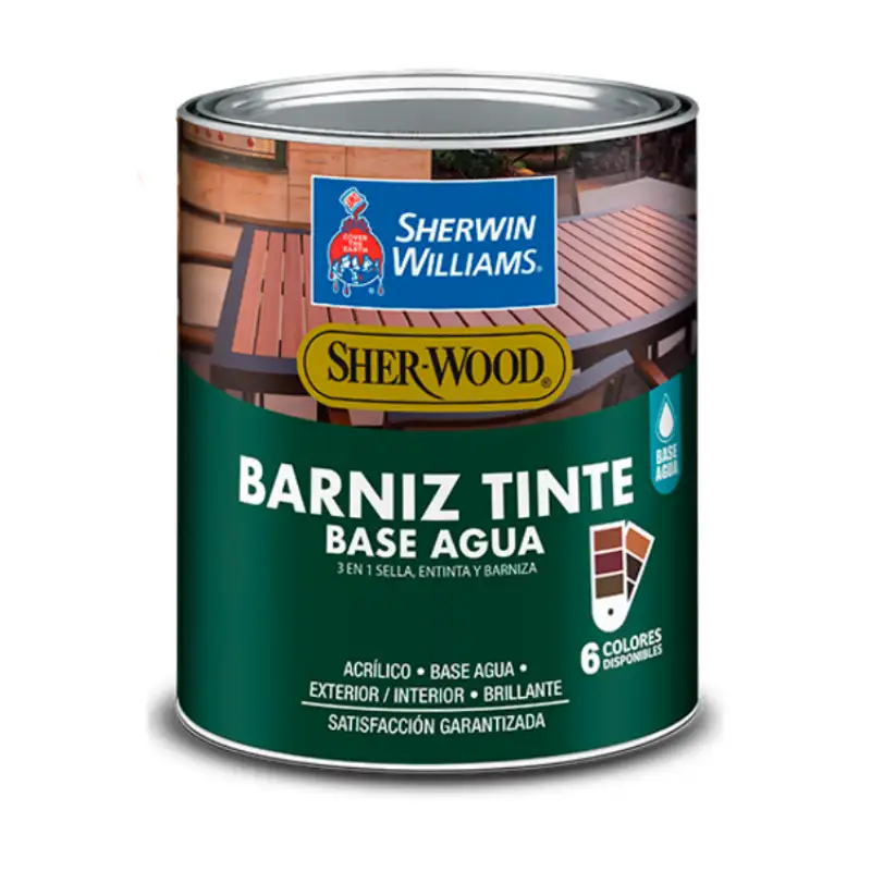 Barniz Tinte Base Agua Sherwin Williams – Color y Protección en un Solo Paso