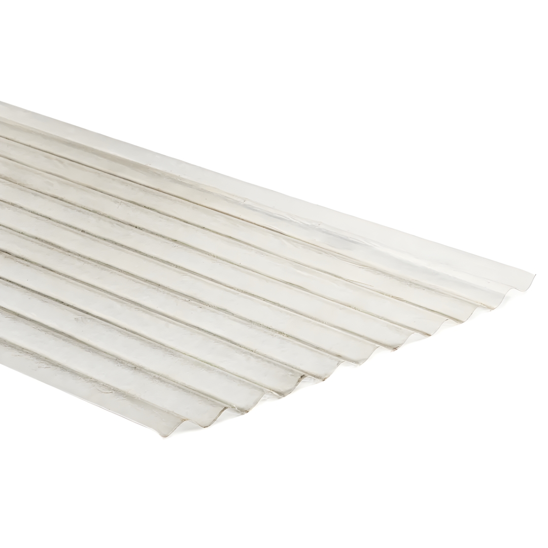 Lámina Acanalada de Fibra de Vidrio Blanca