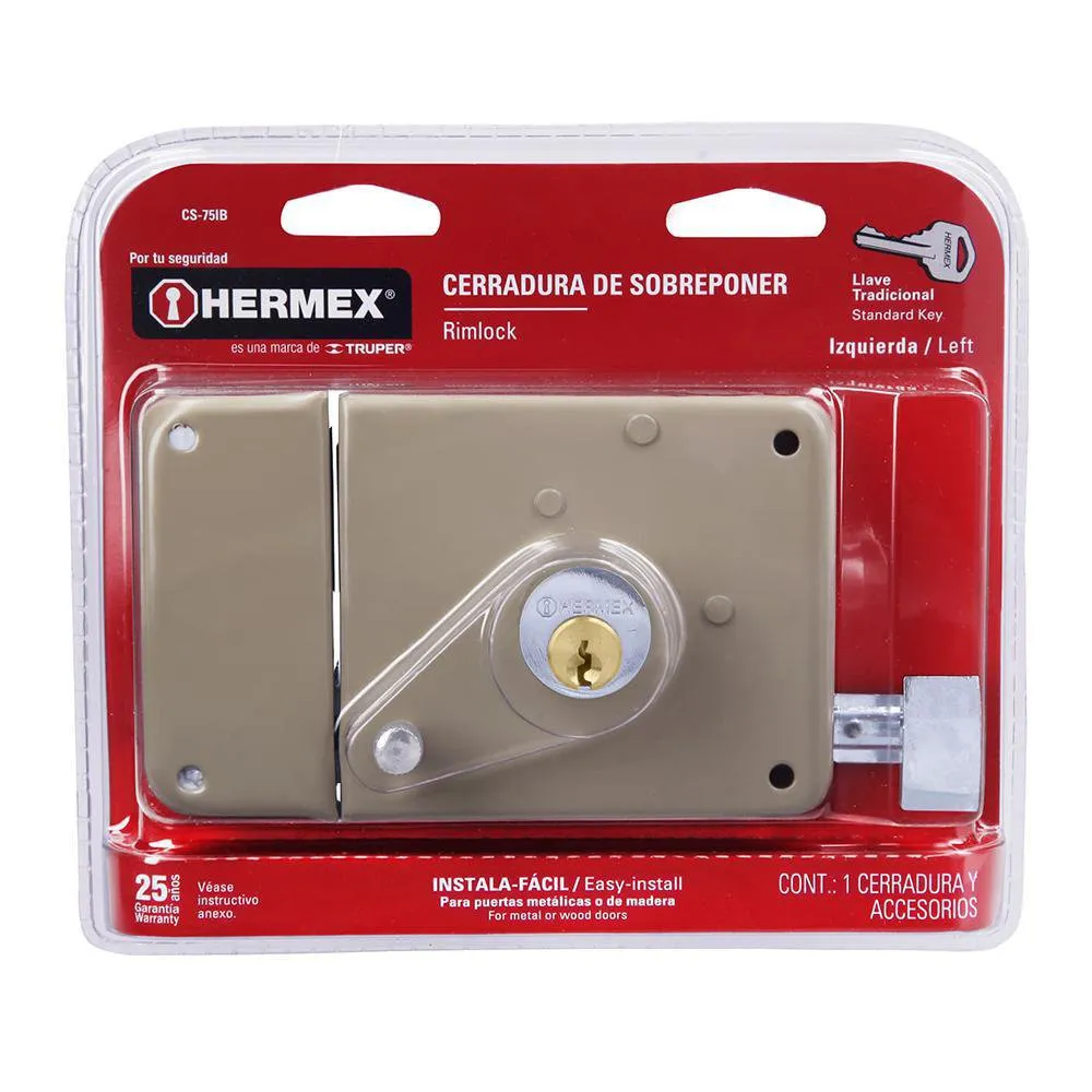 Cerradura de sobreponer izquierda y derecha – Hermex