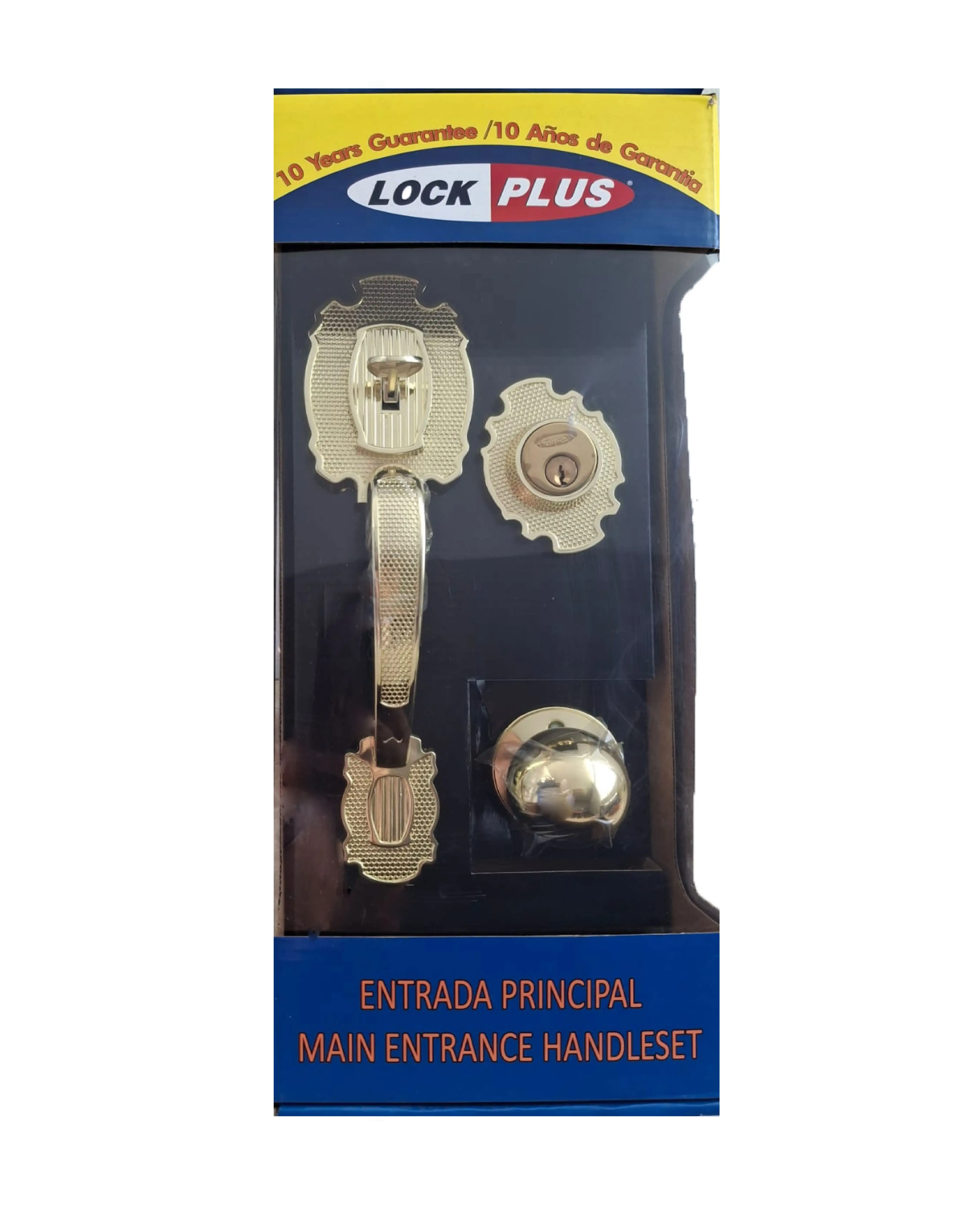 Chapa Manchester Lock Plus – Entrada Principal Dorado Brillante