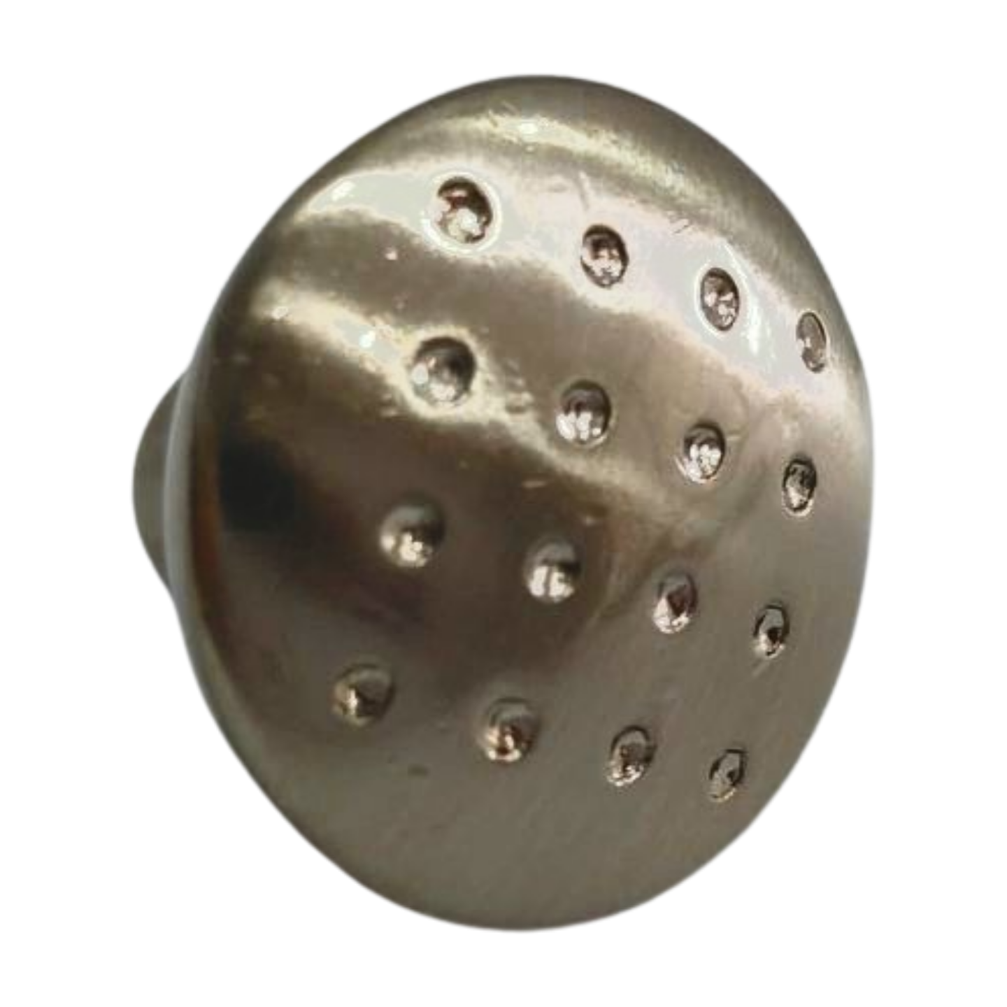 Botón Cromo Satín con Puntos