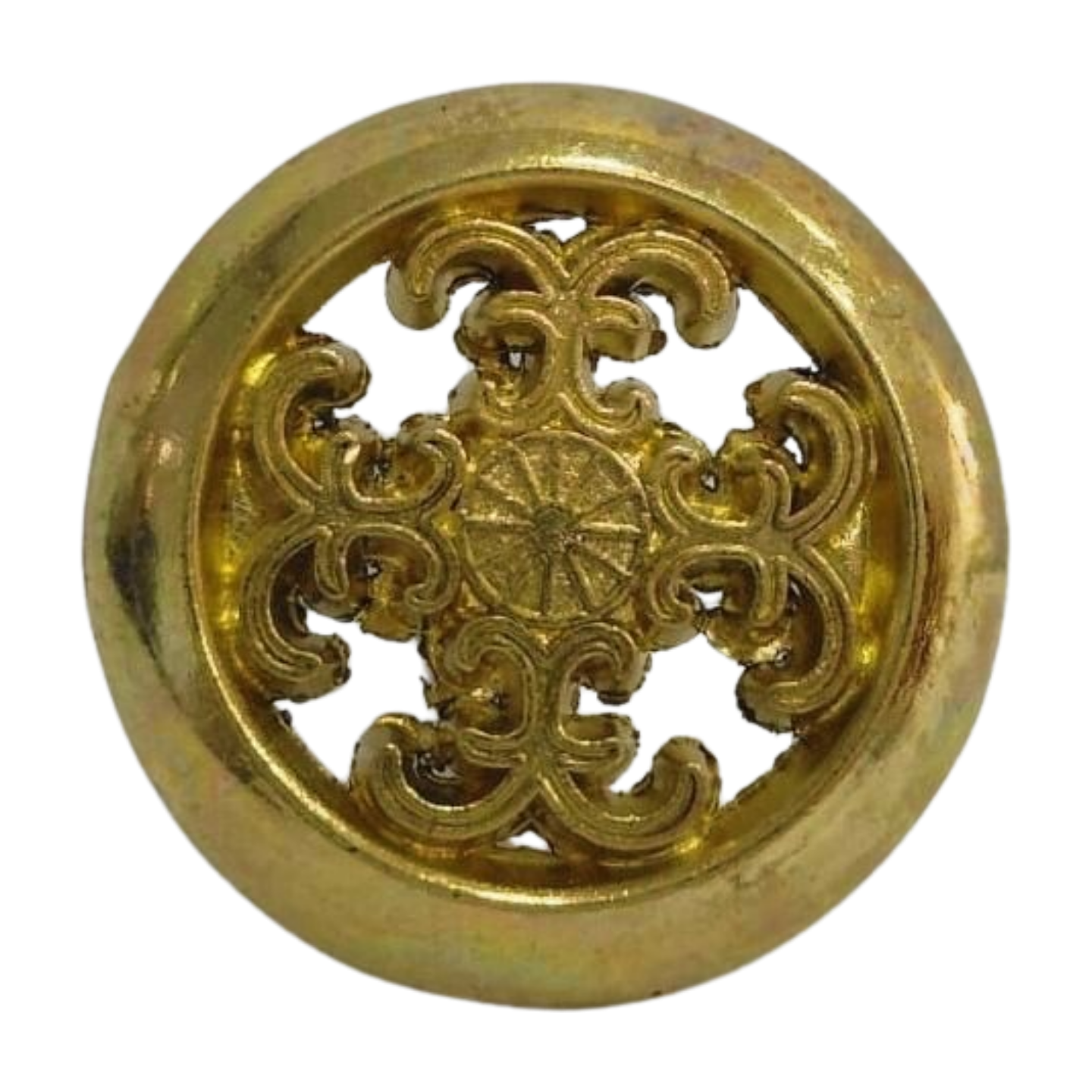 Botón de Flor Dorado Brillante